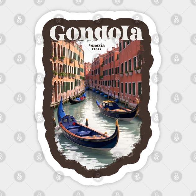 Gondola water taxi Sticker by BAJAJU